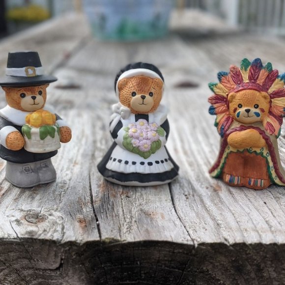 Lucy Rigg Thanksgiving Pilgrim Bundle Set of 3 - Picture 1 of 8